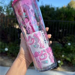 Starbucks Roller Rabbit Pink Monkey Tumbler